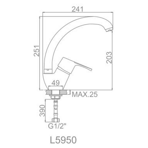 Смеситель для кухонной мойки Ledeme L5950 - фото 2 - id-p107226342