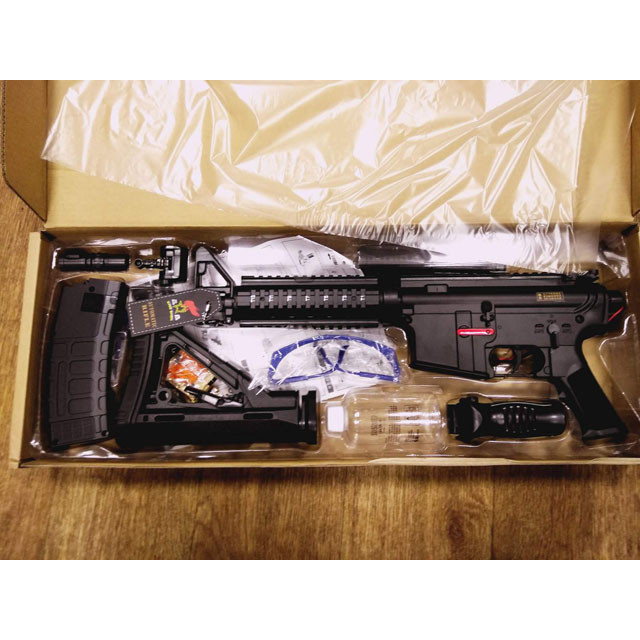 Детская пневматическая штурмовая винтовка M16 с глушителем и аккумулятором - фото 4 - id-p107284869