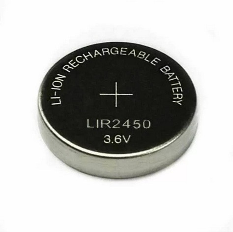 Технологический аккумулятор LIR 2450, 3,6V, (аналог батарейки CR2450)