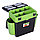 Ящик для зимней рыбалки Helios FishBox 19л двухсекционный с карманами зеленый, фото 3