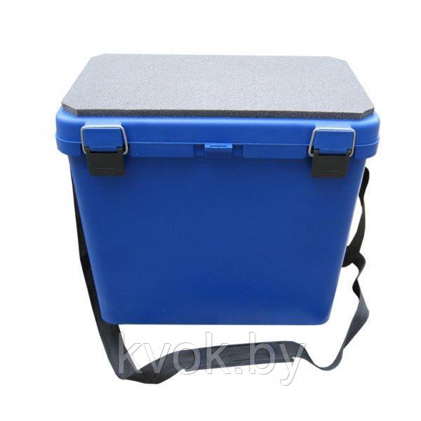 Ящик односекционный для зимней рыбалки Тонар Helios (19л) , синий - фото 2 - id-p107303396