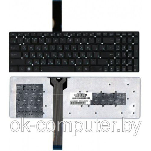 Клавиатура для ноутбука ASUS A55. Черная. Без рамки. Русскоязычная - фото 1 - id-p5300848