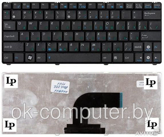 Клавиатура для нeтбука ASUS Eee PC 1101HA. Черная. Русскоязычная - фото 1 - id-p5300861