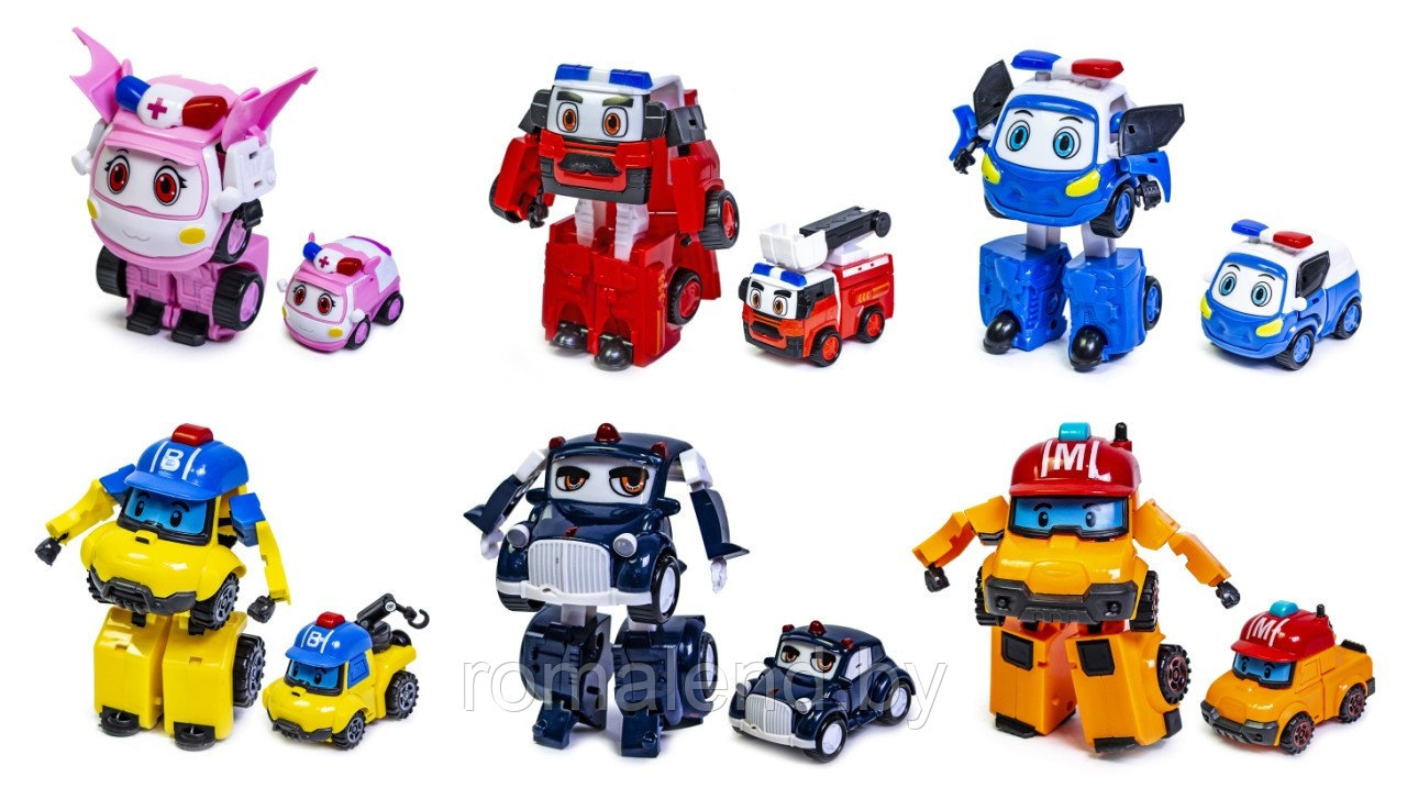 Набор игрушек Робокары (6 шт) новая версия - фото 2 - id-p107313220