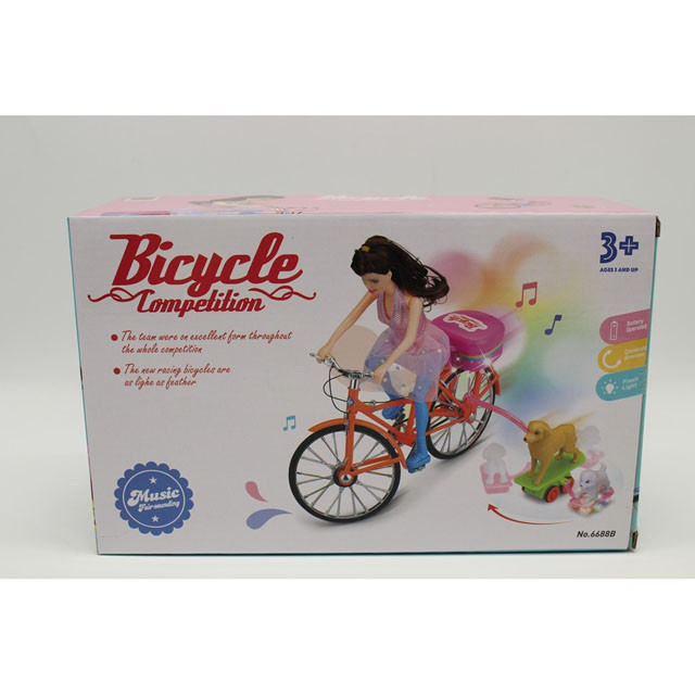 Кукла Ken на велосипеде с собачками на скейтах (свет, звук, движение) 6688B6 - фото 2 - id-p107321551