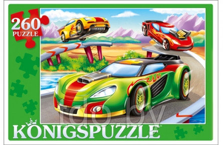 ПАЗЛЫ Konigspuzzle 260 элементов. БЫСТРЫЕ ГОНКИ