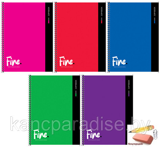 Тетрадь А4 на гребне ArtSpace Моноколор. Fine color, 96 листов, клетка