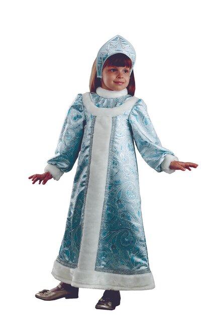 Карнавальный костюм Снегурочка шелк, детский