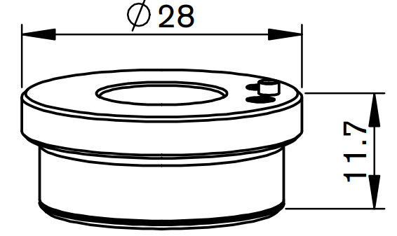 Керамический изолятор D28 мм цилиндрический (Precitec, IPG, WSX) - фото 2 - id-p95347099