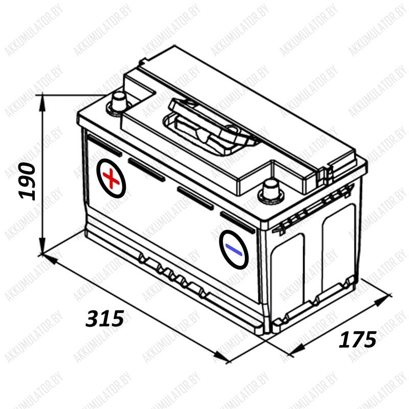 Аккумулятор Centra Plus CB800 / 80Ah / 700А / Прямая полярность - фото 2 - id-p75048546