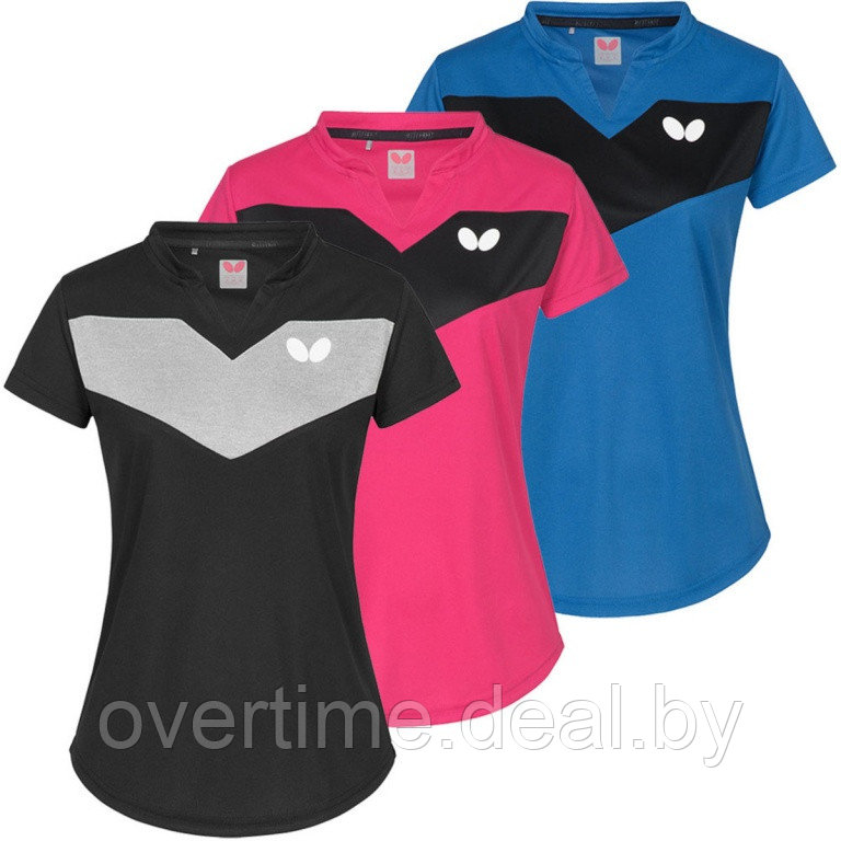 Рубашка для настольного тенниса Butterfly Tori Lady, синяя,  XS