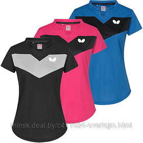 Рубашка для настольного тенниса Butterfly Tori Lady, черная,  XS
