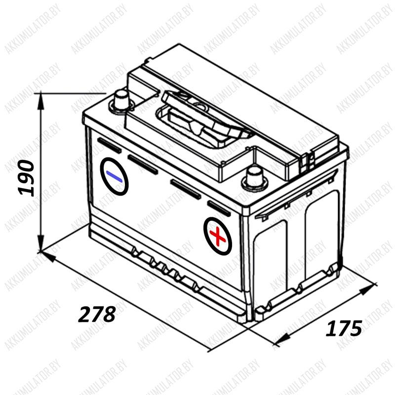 Аккумулятор A-Mega Premium 6СТ-65-А3 / 65Ah / 640А - фото 2 - id-p75048281