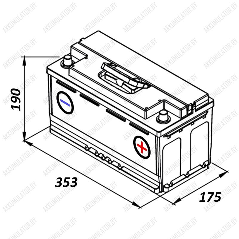 Аккумулятор A-Mega Standard / 100Ah / 850А - фото 2 - id-p75048286