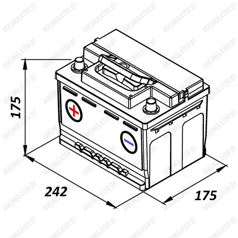 Аккумулятор DETA Power DB542 / Низкий / 54Ah / 520А / Прямая полярность - фото 2 - id-p75048581