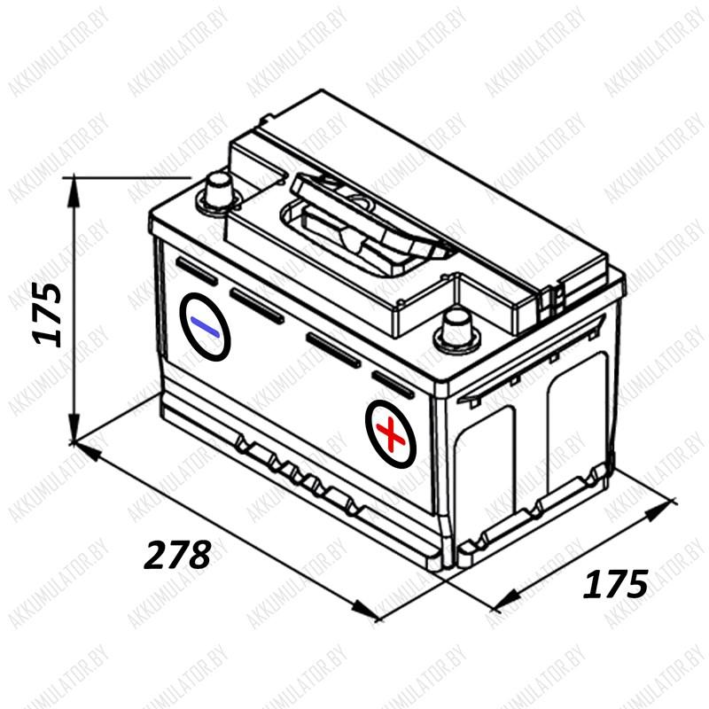 Аккумулятор DETA Power DB712 / Низкий / 71Ah / 670А - фото 2 - id-p75048589