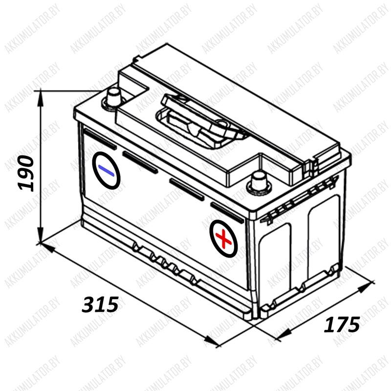 Аккумулятор DETA Power DB800 / 80Ah / 700А - фото 2 - id-p75048592