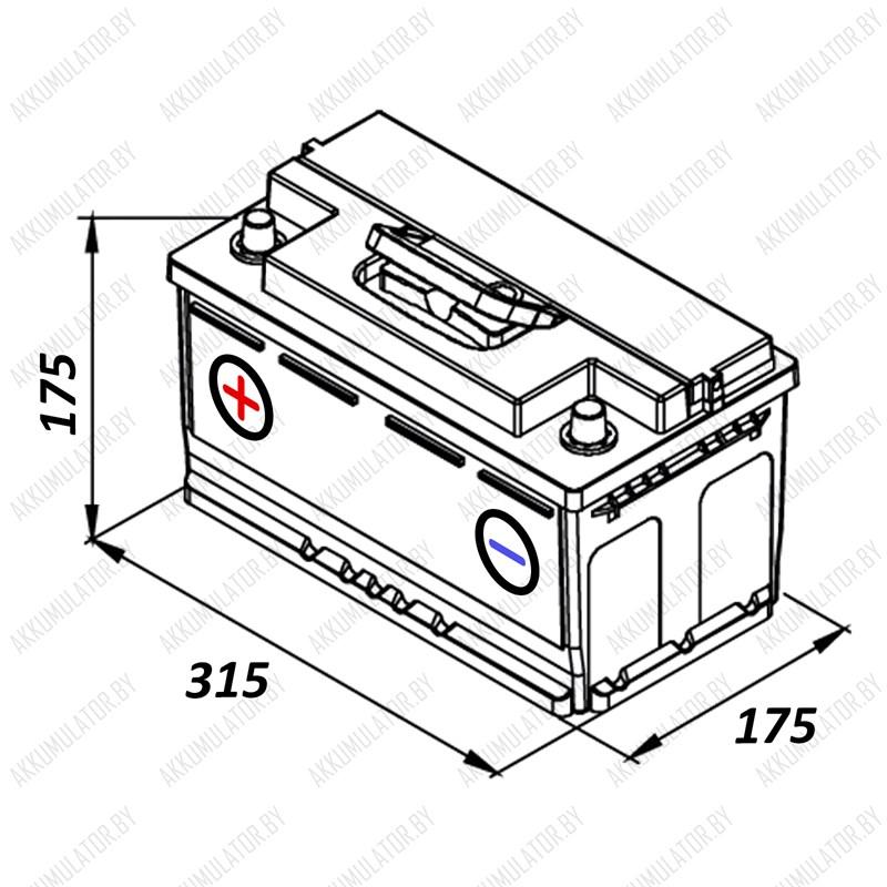 Аккумулятор DETA Power DB802 / Низкий / 80Ah / 700А / Прямая полярность - фото 2 - id-p75048593