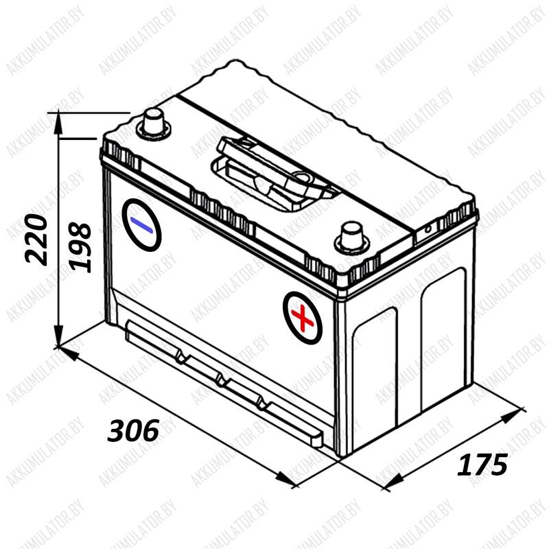 Аккумулятор DETA Power DB954 / 95Ah / 720А / Asia - фото 2 - id-p75048595