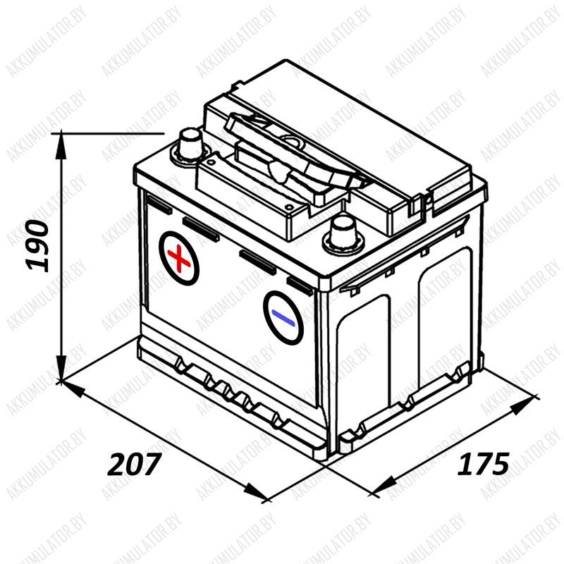 Аккумулятор Exide Excell EB501 / 50Ah / 450А / Прямая полярность - фото 2 - id-p75048715