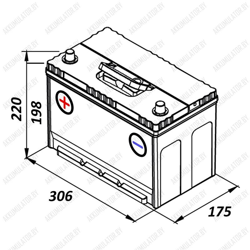 Аккумулятор Kainar / 100Ah / 800А / Asia / Прямая полярность - фото 2 - id-p75048877