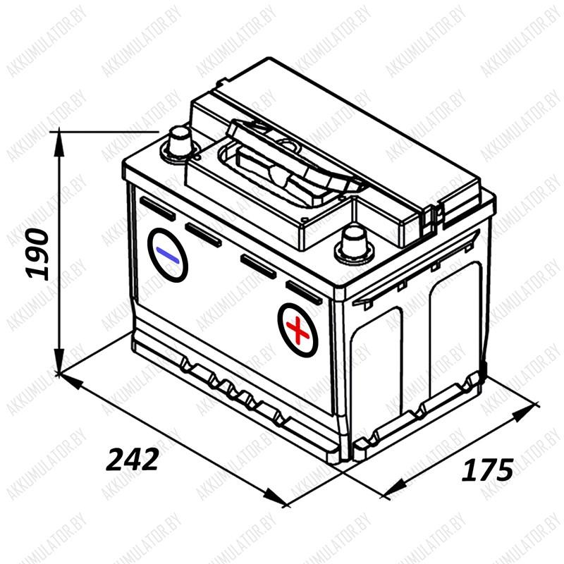 Аккумулятор Mega Batt 6СТ-55 / 55Ah / 420А - фото 2 - id-p75048898