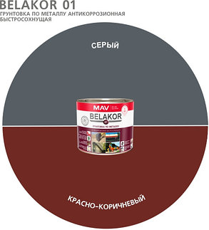 Грунтовка по металлу антикоррозионная быстросохнущая Belakor 01 1 л., фото 2