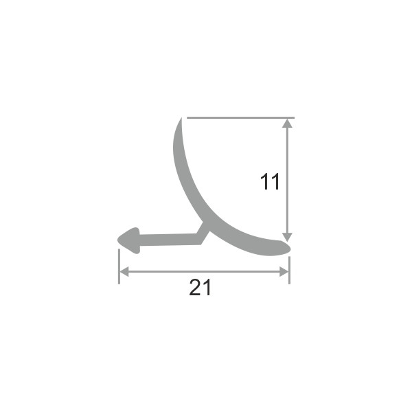 Универсальный внутренний латунный профиль для плитки 270см - фото 2 - id-p107359083