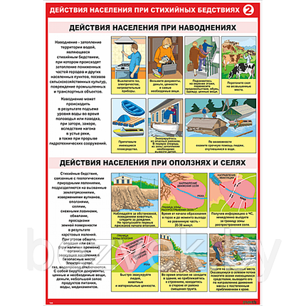 Плакат Действия населения при стихийных бедствиях часть 2, фото 2