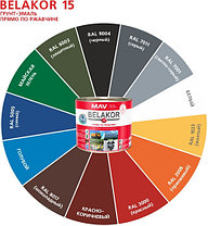 Грунт-эмаль прямо по ржавчине 3 в 1 быстросохнущая Belakor 15 RAL 9004 (ЧЕРНАЯ) 45 л., фото 3