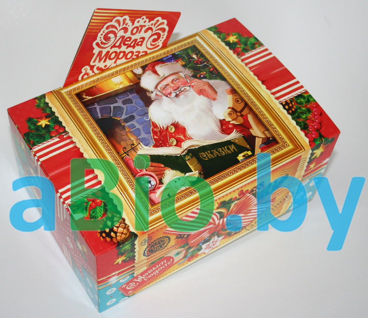 Упаковка 1,2 кг, для конфет, новогодних подарков. Яркие рисунки! Высококачественный картон!!!