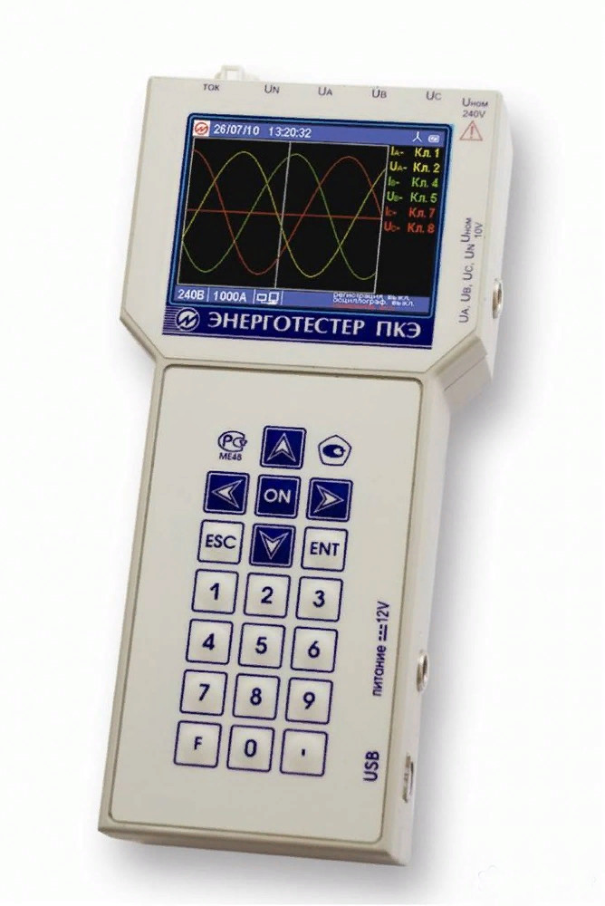 Энерготестер ПКЭ-А-А 10А прибор для измерения показателей качества электрической энергии - фото 1 - id-p106838349