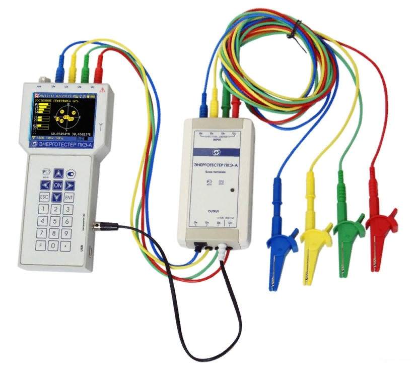 Энерготестер ПКЭ-А-С4 (10А+3000А) прибор для измерения показателей качества электрической энергии