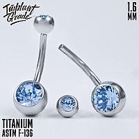 Банан 2 Gem Light Sapphire Implant grade титан 1.6мм (1.6*10мм)