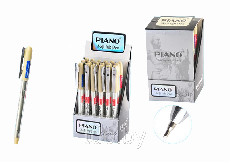 Шариковая ручка на масляной основе "Piano" - Elegant :пласт корп цвета металлик, металлический наконечник - фото 2 - id-p107242335