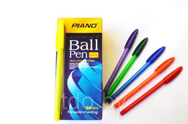 Ручка шариковая: на масляной основе, "Piano", яркий, цветной, полупрозрачный, флюоресцентный корпус, синяя - фото 2 - id-p107242333