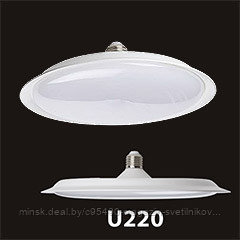 LED-U220-40W/3000K/E27/FR PLU01WH Лампа светодиодная : Форма «UFO», матовая. Теплый белый свет (3000K).