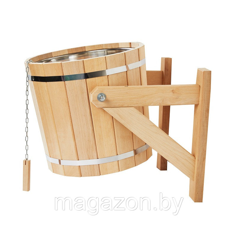 Обливное ведро 10л Ольха с нержавеющей вставкой