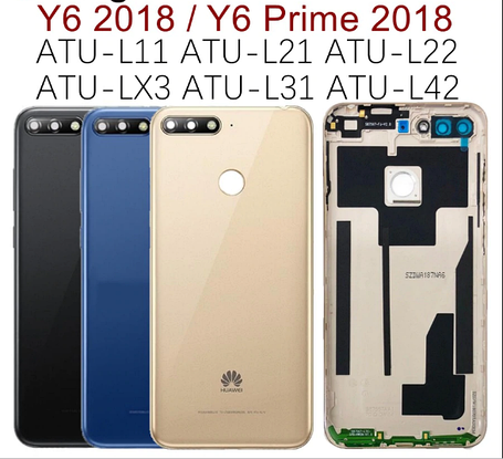 Задняя крышка для Huawei Y6 Prime 2018, золотая, фото 2