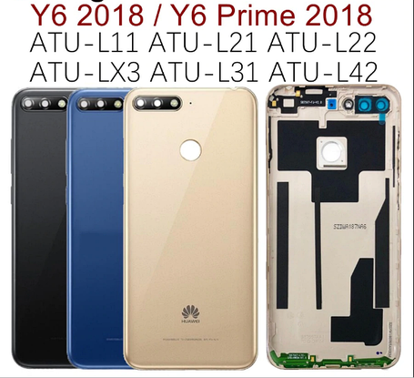 Задняя крышка для Huawei Y6 Prime 2018, чёрная, фото 2