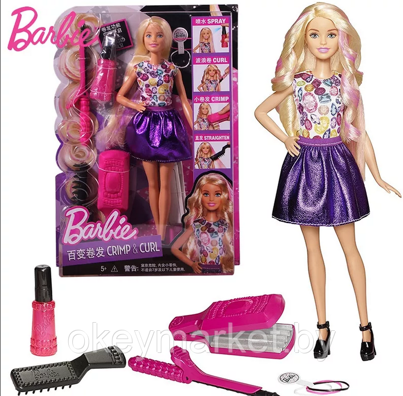 Игровой набор Barbie Цветные локоны с куклой DWK49, фото 2