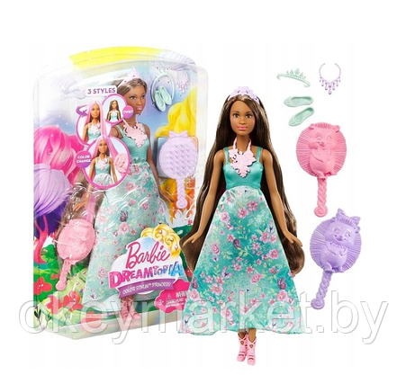 Кукла Barbie Принцесса Магические волосы DWH43, фото 2