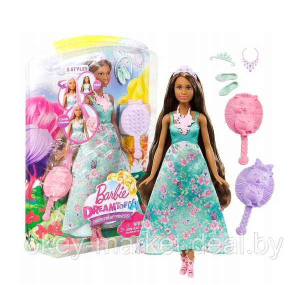 Кукла Barbie Принцесса Магические волосы DWH43 - фото 2 - id-p107464800
