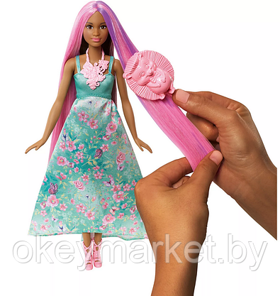 Кукла Barbie Dreamtopia цветные прически DWH43, фото 3