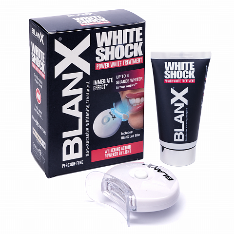 Отбеливающая система Blanx White Shock Power White Treatment 50 ml + LED активатор
