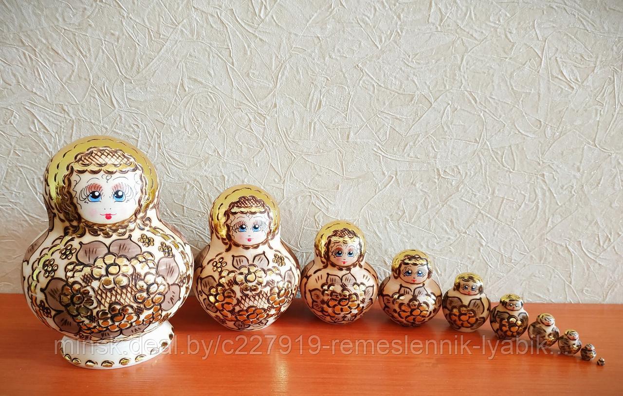 Матрёшка на 10 частей! Ручная работа! Купить матрешку в Минске.
