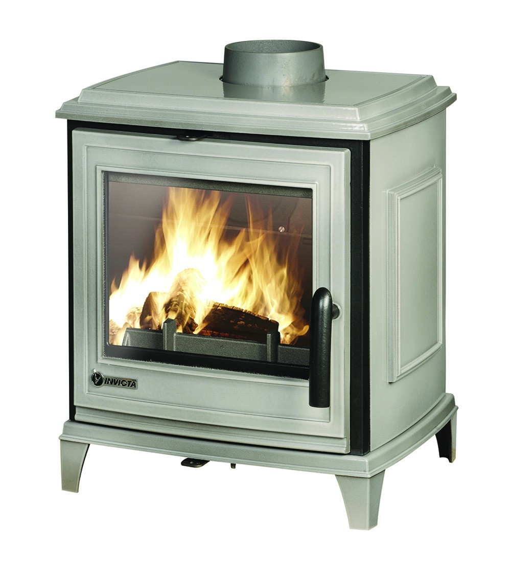 Печь на дровах Invicta Sedan S Stove Emaille Gris, 5 kW (серый) - фото 1 - id-p107471247