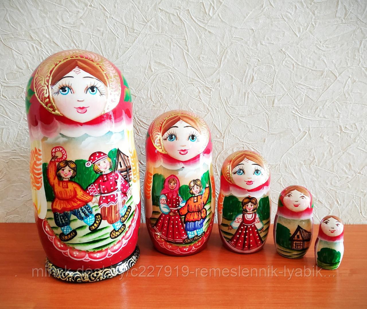 Матрёшка на 5 частей! Ручная работа!