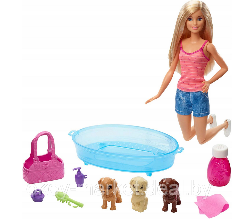 Игровой набор Barbie Купание щенков GDJ37 - фото 1 - id-p107507477