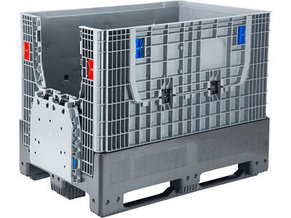 DPF-Box 1208S 1200x800x950 мм сплошной разборный серый на 3-х полозьях с 2-мя откид. дверцами, фото 2